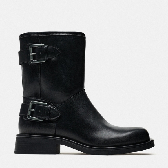 Zara Buckle Ankle Boots sz 36 - Picture 5 of 16